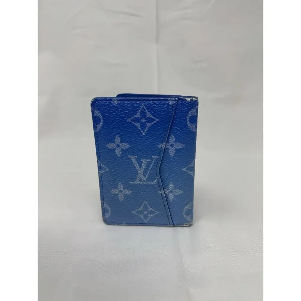 Louis Vuitton Clouds Virgil Blue White Monogram Logo Pocket Organizer Wallet